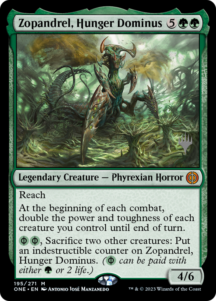 Zopandrel, Hunger Dominus (Promo Pack) [Phyrexia: All Will Be One Promos] | Cracking-Singles