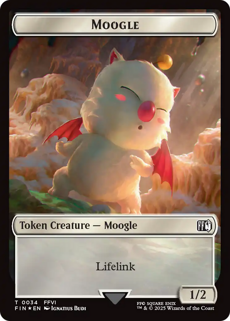 Moogle (0034) // Treasure (0036) Double-Sided Token (Surge Foil) [FINAL FANTASY Tokens] | Cracking-Singles