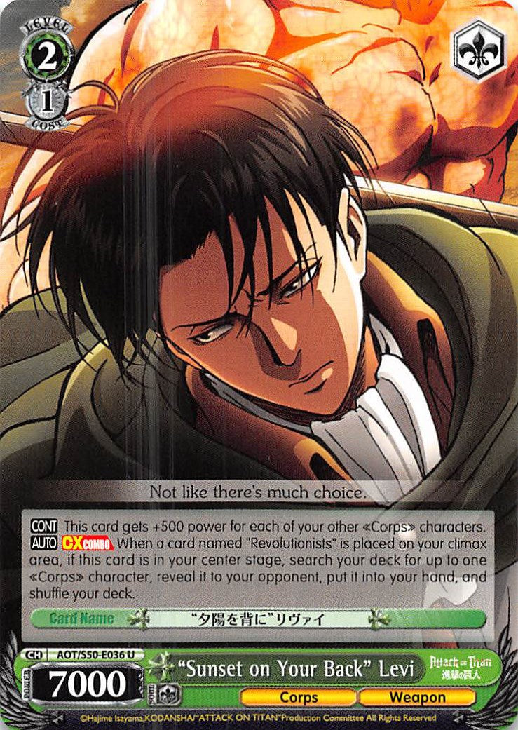 "Sunset on Your Back" Levi (AOT/S50-E036 U) [Attack on Titan Vol. 2] | Cracking-Singles