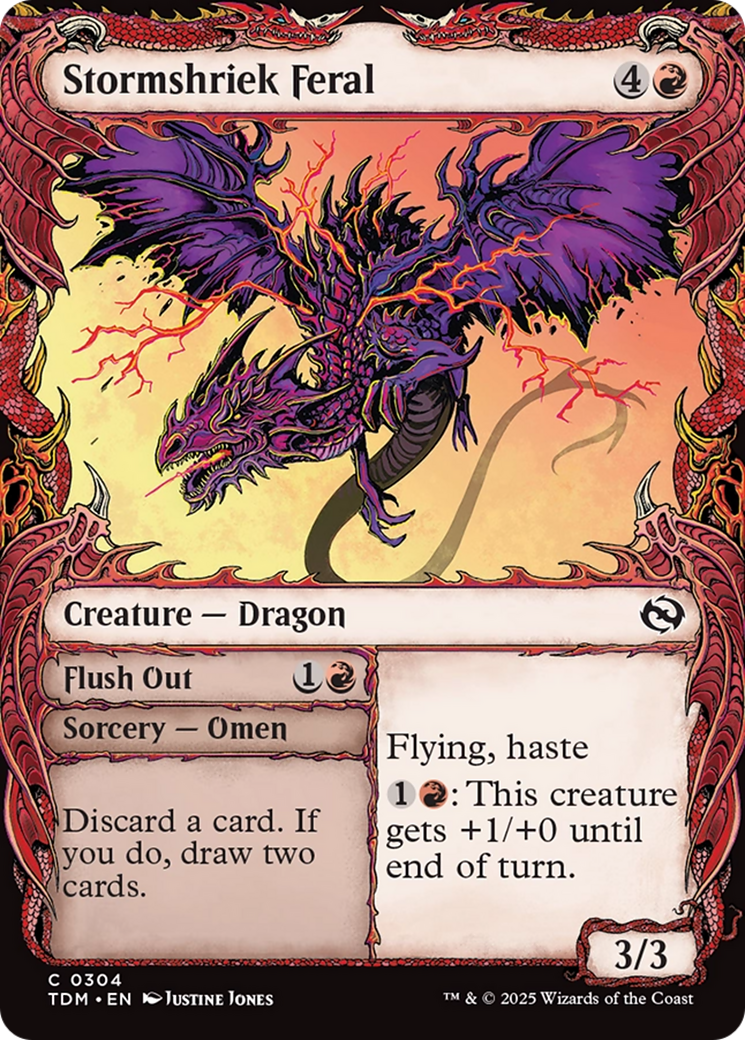Stormshriek Feral (Showcase) [Tarkir: Dragonstorm] | Cracking-Singles