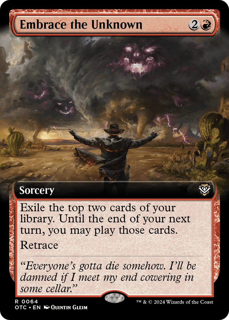 Embrace the Unknown (Extended Art) [Outlaws of Thunder Junction Commander] | Cracking-Singles