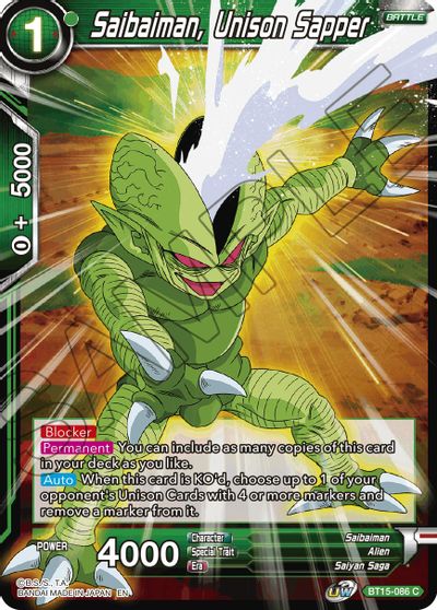 Saibaiman, Unison Sapper (BT15-086) [Saiyan Showdown] | Cracking-Singles