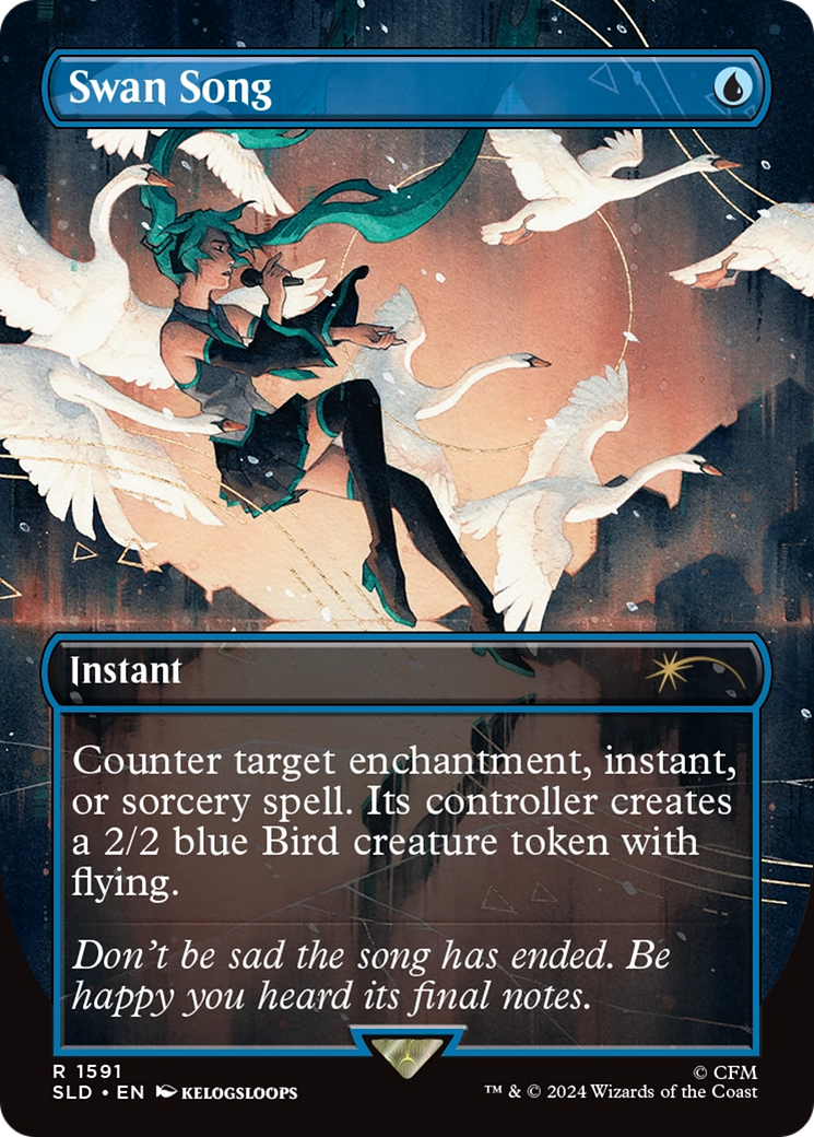 Swan Song (1591) (Rainbow Foil) [Secret Lair Drop Series] | Cracking-Singles
