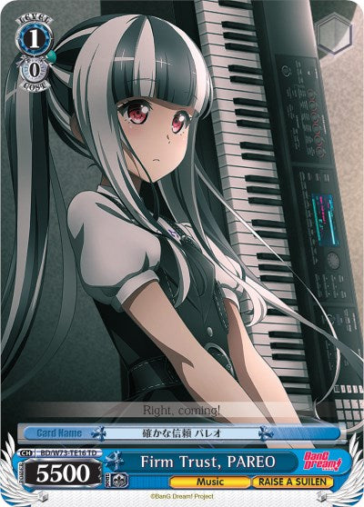 Firm Trust, PAREO (BD/W73-TE16 TD) [BanG Dream! Vol.2] | Cracking-Singles