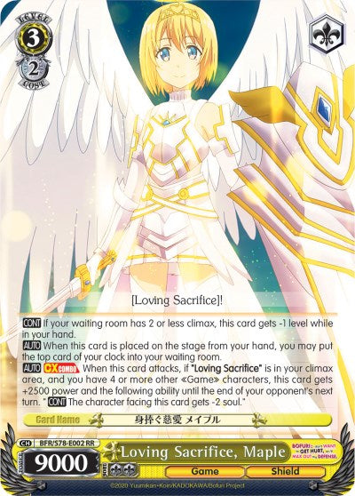 Loving Sacrifice, Maple (BFR/S78-E002 RR) [BOFURI: I Don't Want to Get Hurt, so I'll Max Out My Defense] | Cracking-Singles