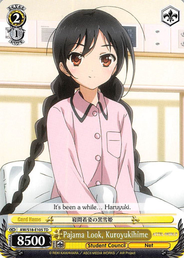 Pajama Look, Kuroyukihime (AW/S18-E105 TD) [Accel World] | Cracking-Singles