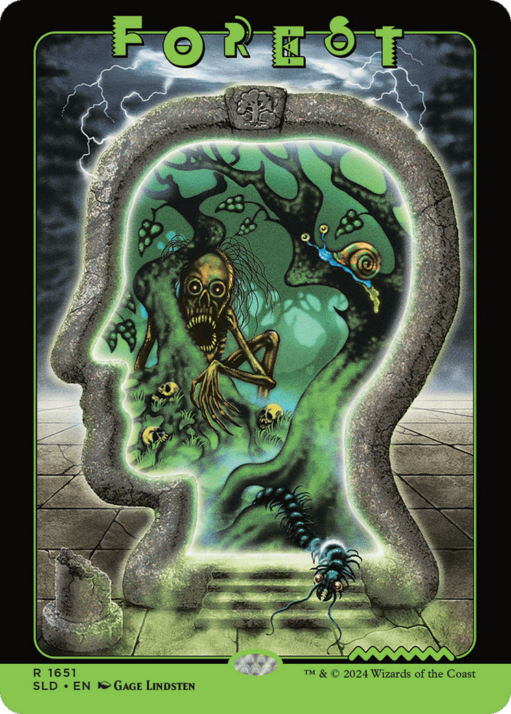 Forest (1651) (Rainbow Foil) [Secret Lair Drop Series] | Cracking-Singles
