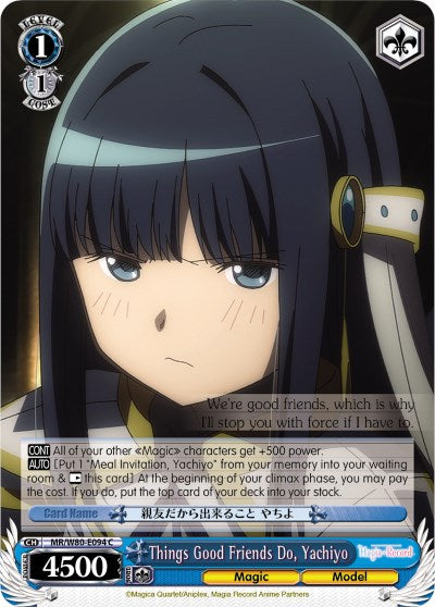 Things Good Friends Do, Yachiyo (MR/W80-E094 C) [Magia Record: Puella Magi Madoka Magica [Side Story] (Anime)] | Cracking-Singles