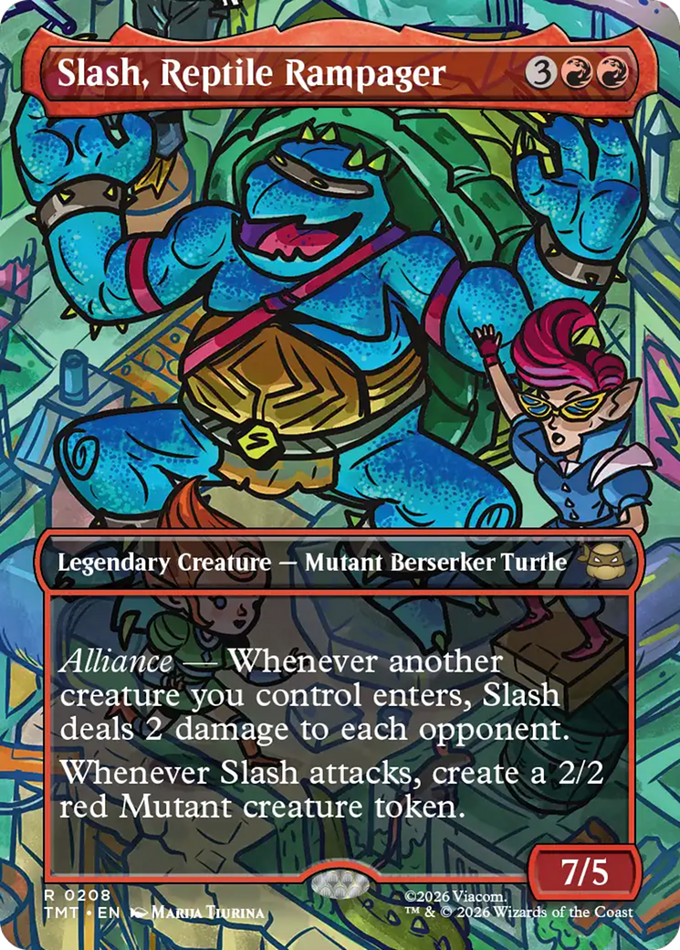 Slash, Reptile Rampager (Borderless) [Teenage Mutant Ninja Turtles] | Cracking-Singles