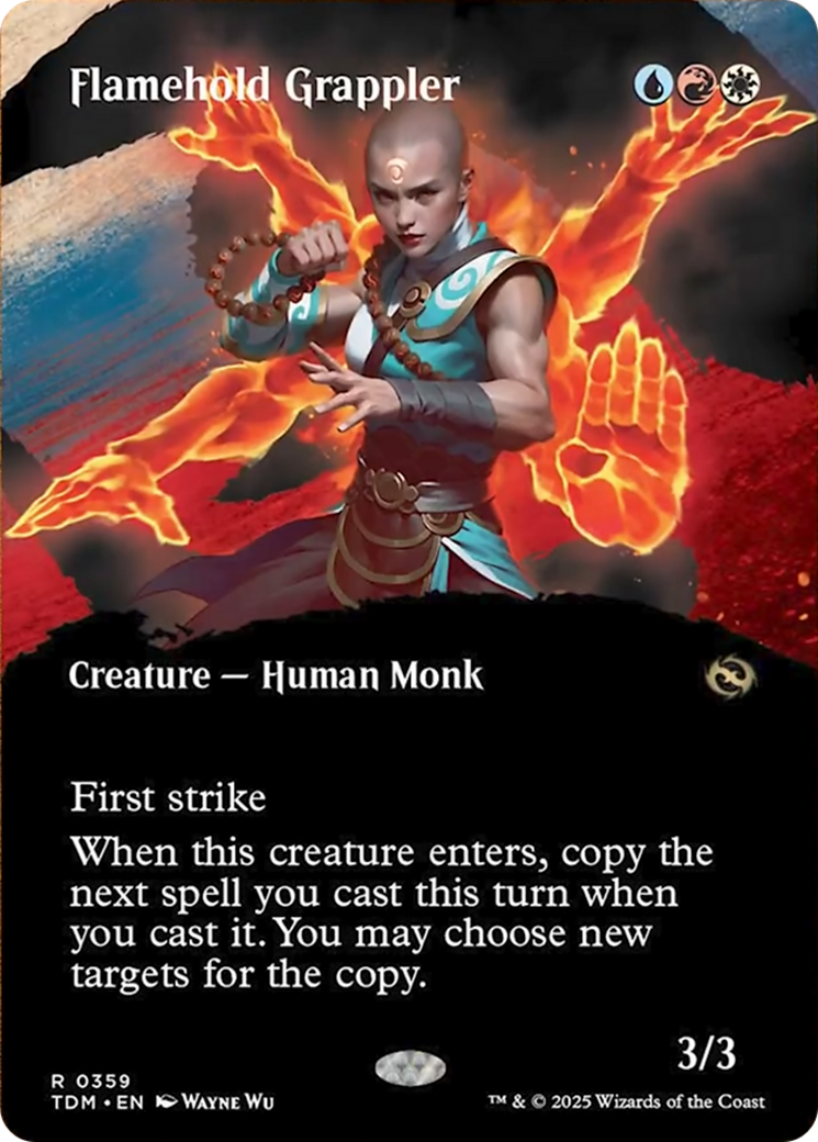 Flamehold Grappler (Borderless) [Tarkir: Dragonstorm] | Cracking-Singles