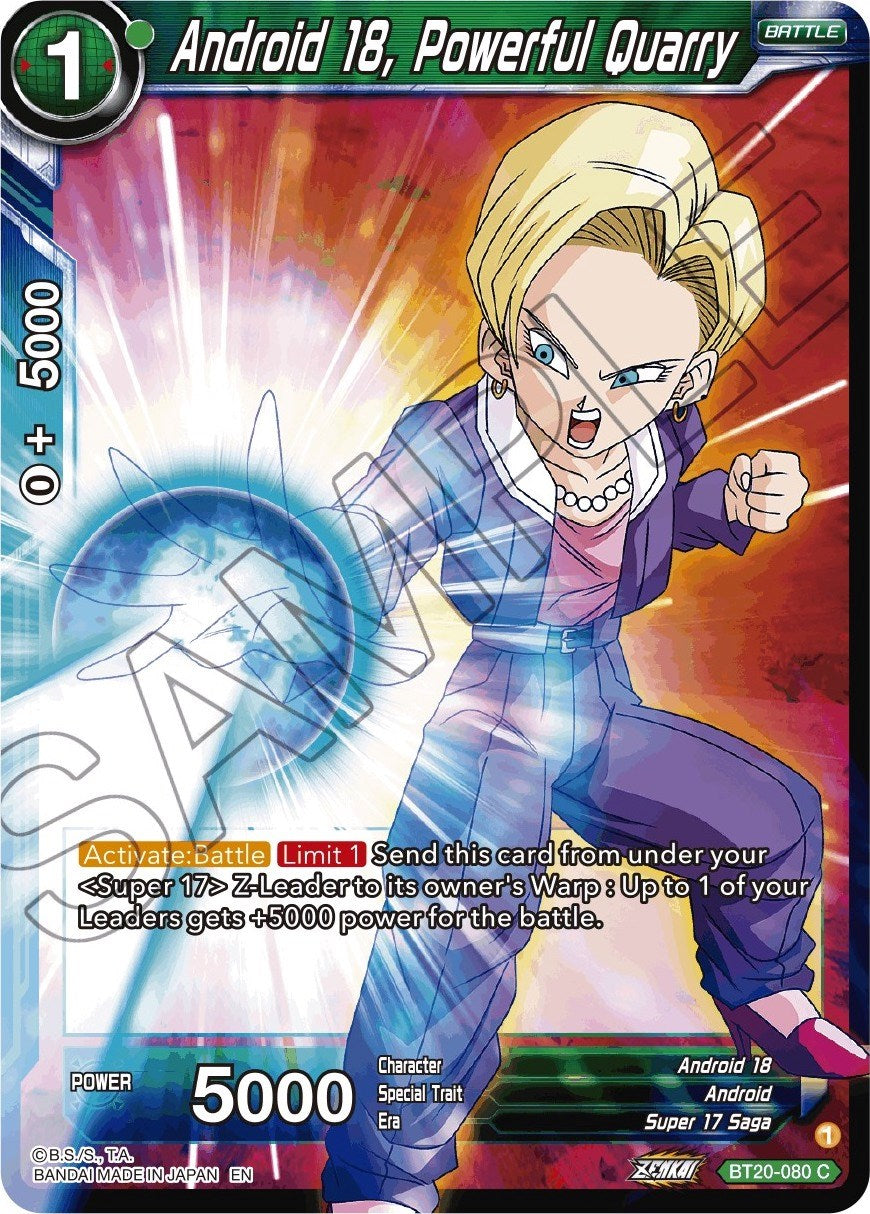 Android 18, Powerful Quarry (BT20-080) [Power Absorbed] | Cracking-Singles