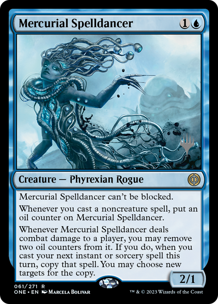 Mercurial Spelldancer (Promo Pack) [Phyrexia: All Will Be One Promos] | Cracking-Singles