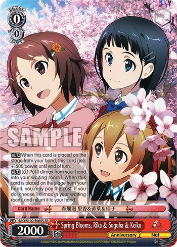 Spring Blooms, Rika & Suguha & Keiko [Sword Art Online Animation 10th Anniversary] | Cracking-Singles