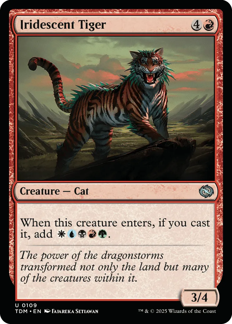 Iridescent Tiger [Tarkir: Dragonstorm] | Cracking-Singles