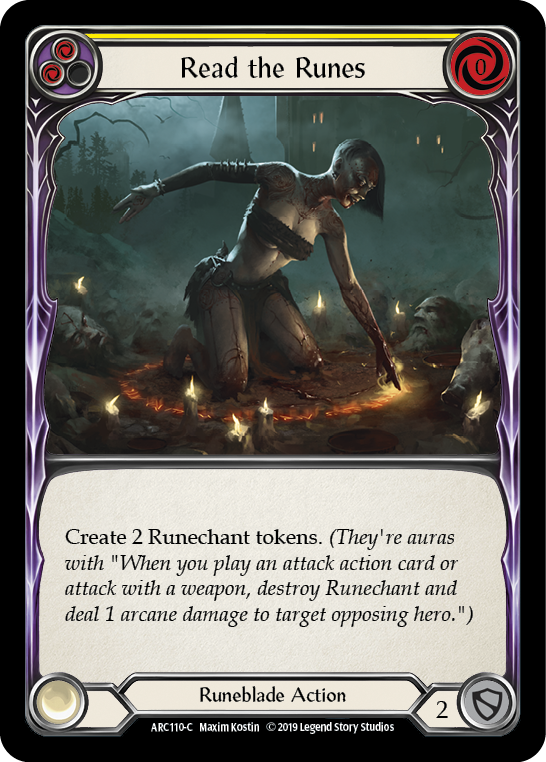 Read the Runes (Yellow) [ARC110-C] (Arcane Rising)  1st Edition Normal | Cracking-Singles