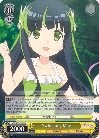 Swimsuit, May (BFR/S78-E013 U) [BOFURI: I Don't Want to Get Hurt, so I'll Max Out My Defense] | Cracking-Singles