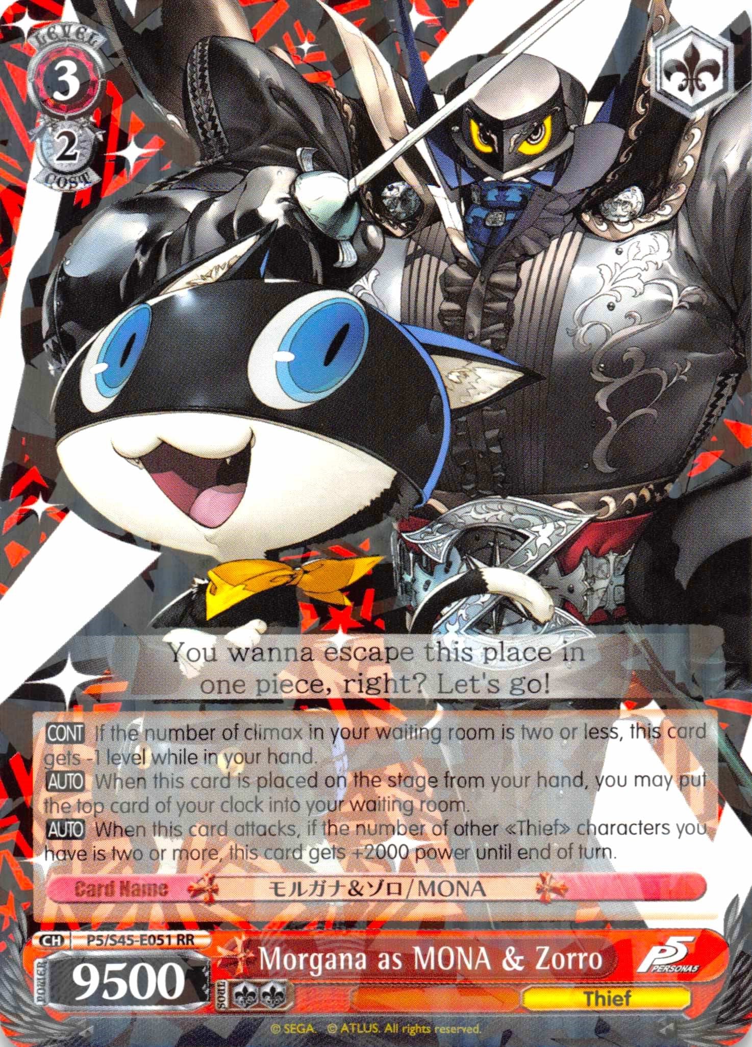 Morgana as MONA & Zorro (P5/S45-E051 RR) [Persona 5] | Cracking-Singles
