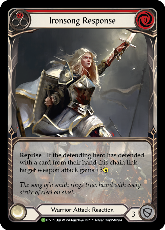 Ironsong Response (Red) [LGS029] (Promo)  Rainbow Foil | Cracking-Singles