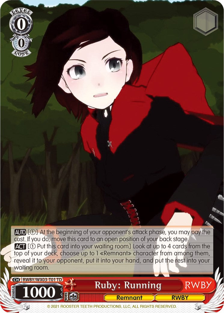 Ruby: Running (RWBY/WX03-T01 TD) [RWBY] | Cracking-Singles