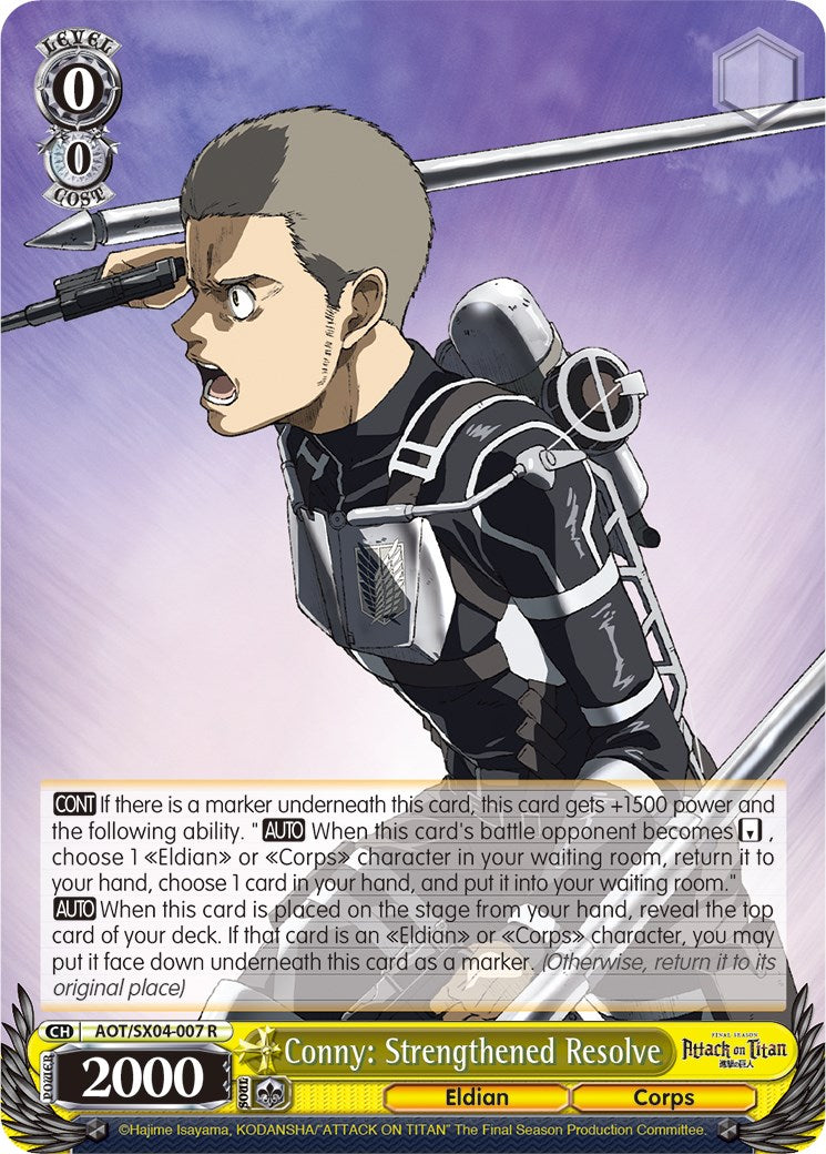 Conny: Strengthened Resolve [Attack On Titan: Final Season] | Cracking-Singles