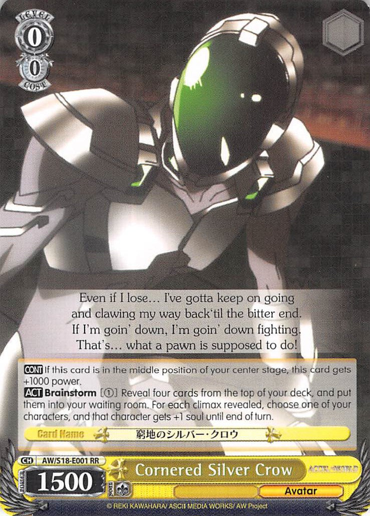 Cornered Silver Crow (AW/S18-E001 RR) [Accel World] | Cracking-Singles