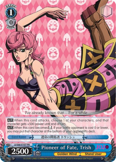 Pioneer of Fate, Trish (JJ/S66-E107 PR) [JoJo's Bizarre Adventure: Golden Wind] | Cracking-Singles