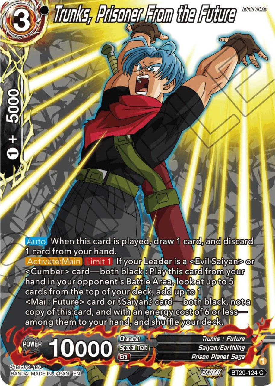 Trunks, Prisoner From the Future (Silver Foil) (BT20-124) [Power Absorbed] | Cracking-Singles