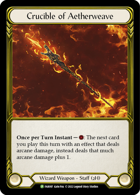Crucible of Aetherweave (Golden) [FAB097] (Promo)  Cold Foil | Cracking-Singles