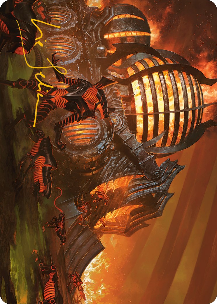 Urabrask's Forge Art Card (Gold-Stamped Signature) [Phyrexia: All Will Be One Art Series] | Cracking-Singles