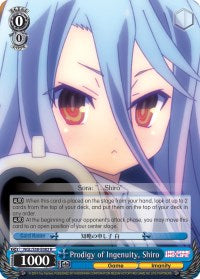 Prodigy of Ingenuity, Shiro (NGL/S58-E082 R) [No Game No Life] | Cracking-Singles