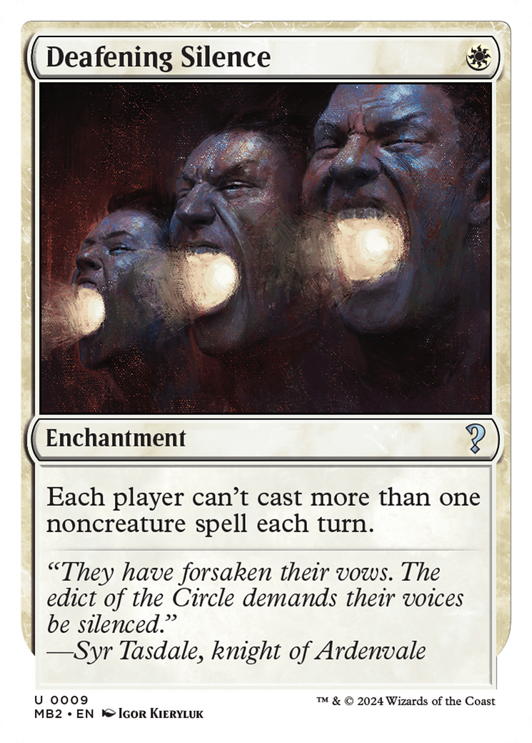 Deafening Silence (White Border) [Mystery Booster 2] | Cracking-Singles