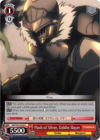 Flash of Silver, Goblin Slayer (GBS/S63-E049 C) [Goblin Slayer] | Cracking-Singles