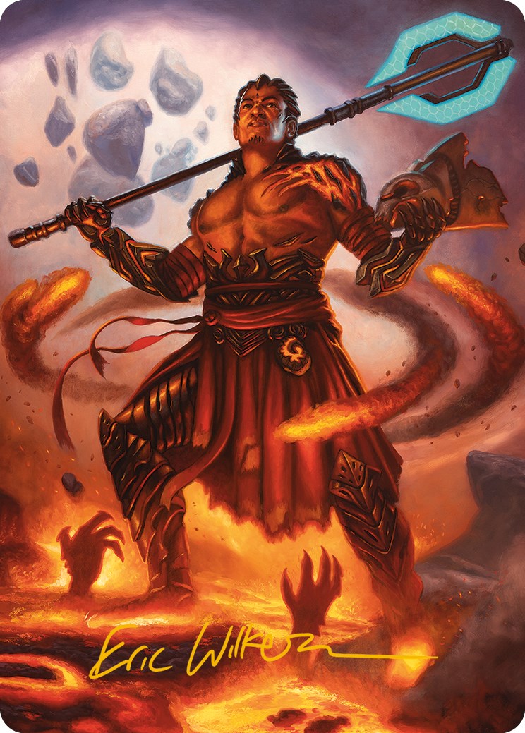 Koth, Fire of Resistance Art Card (Gold-Stamped Signature) [Phyrexia: All Will Be One Art Series] | Cracking-Singles