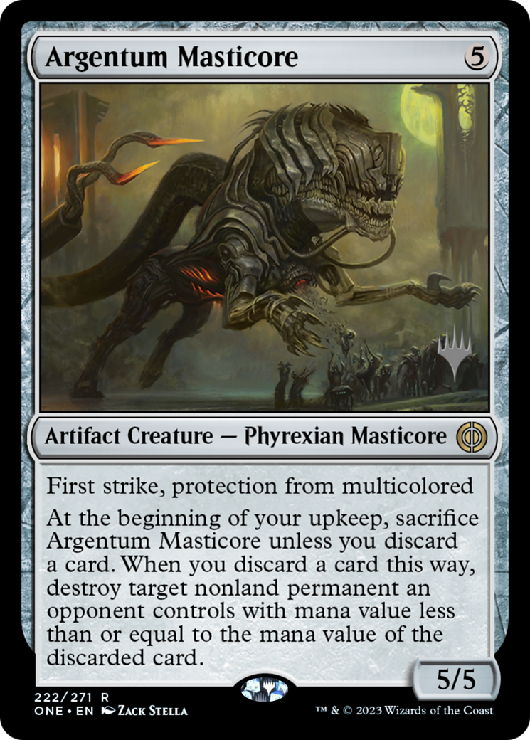 Argentum Masticore (Promo Pack) [Phyrexia: All Will Be One Promos] | Cracking-Singles