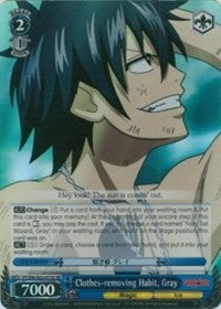 Clothes-removing Habit, Gray (FT/EN-S02-073S SR) [Fairy Tail ver.E] | Cracking-Singles
