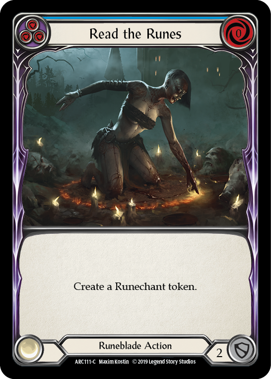 Read the Runes (Blue) [ARC111-C] (Arcane Rising)  1st Edition Rainbow Foil | Cracking-Singles