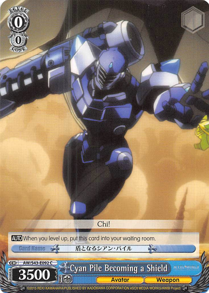 Cyan Pile Becoming a Shield (AW/S43-E092 C) [Accel World -Infinite Burst-] | Cracking-Singles