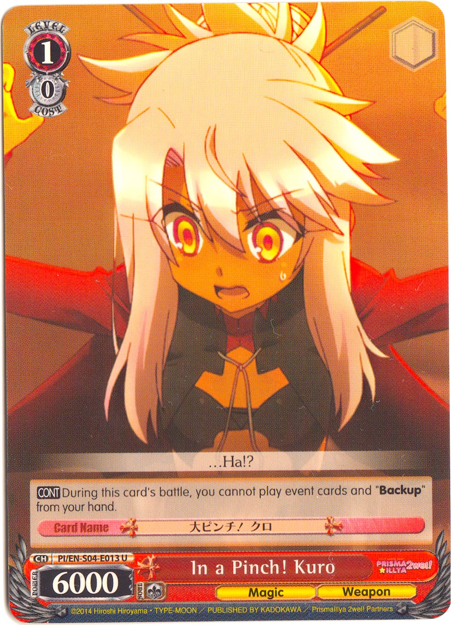 In a Pinch! Kuro (PI/EN-S04-E013 U) [Fate/kaleid liner PRISMA ILLYA DX] | Cracking-Singles