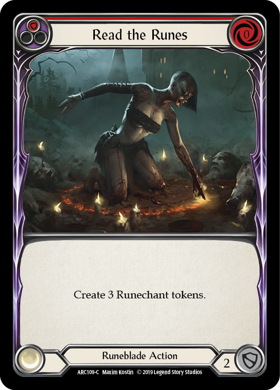 Read the Runes (Red) [ARC109-C] (Arcane Rising)  1st Edition Rainbow Foil | Cracking-Singles
