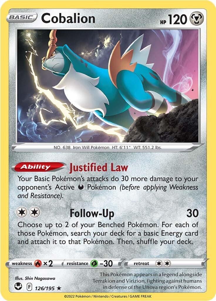 Cobalion (126/195) [Sword & Shield: Silver Tempest] | Cracking-Singles