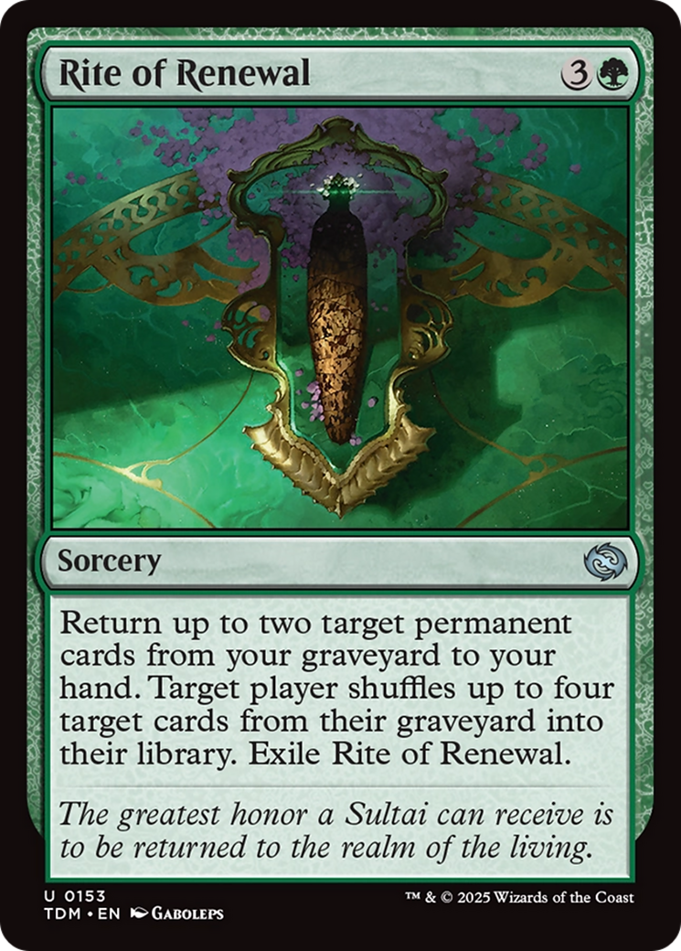 Rite of Renewal [Tarkir: Dragonstorm] | Cracking-Singles