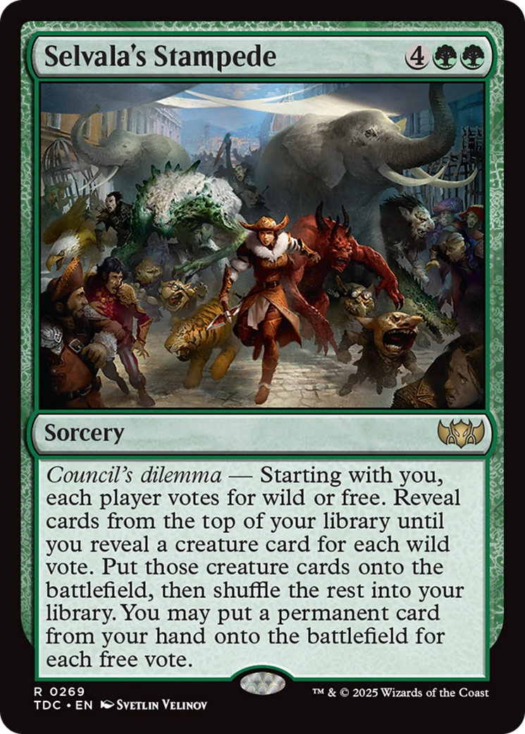 Selvala's Stampede [Tarkir: Dragonstorm Commander] | Cracking-Singles