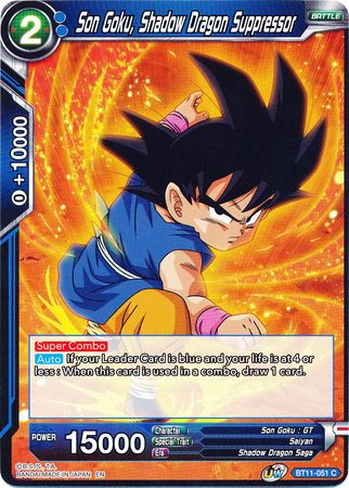 Son Goku, Shadow Dragon Suppressor (BT11-051) [Vermilion Bloodline] | Cracking-Singles