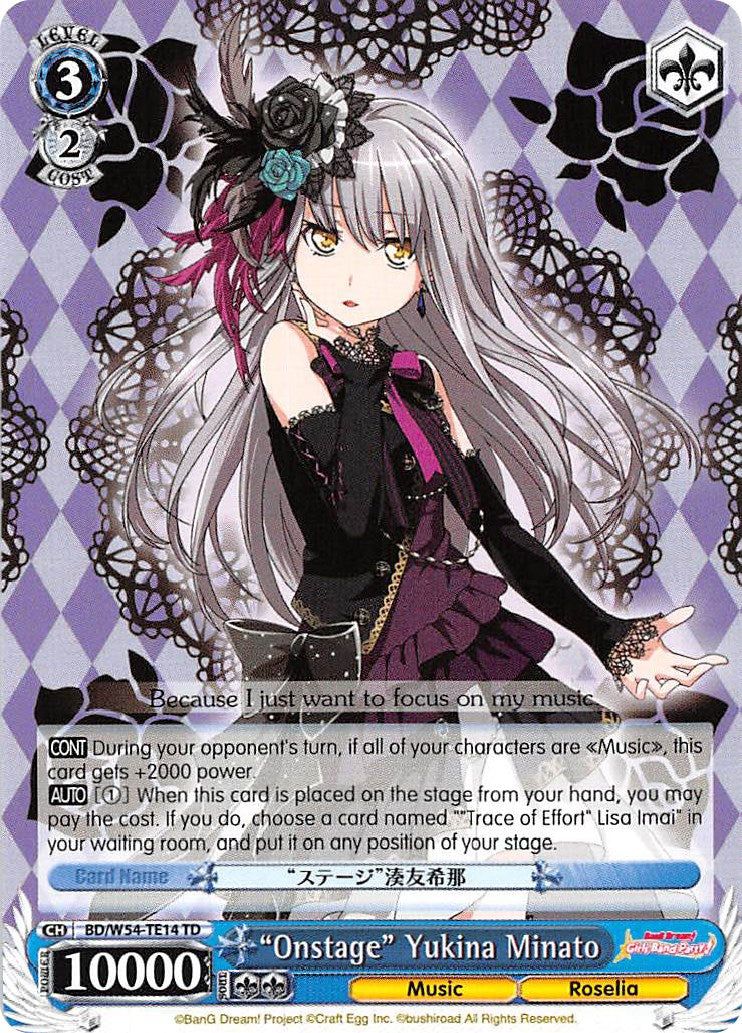 "Onstage" Yukina Minato (BD/W54-TE14 TD) [BanG Dream! Girls Band Party!] | Cracking-Singles