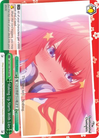 Making Up Starts With Lies (5HY/W83-E062R RRR) [The Quintessential Quintuplets] | Cracking-Singles