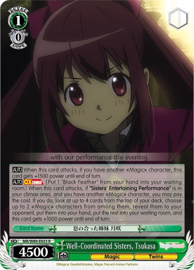 Well-Coordinated Sisters, Tsukasa (MR/W80-E033 R) [Magia Record: Puella Magi Madoka Magica [Side Story] (Anime)] | Cracking-Singles
