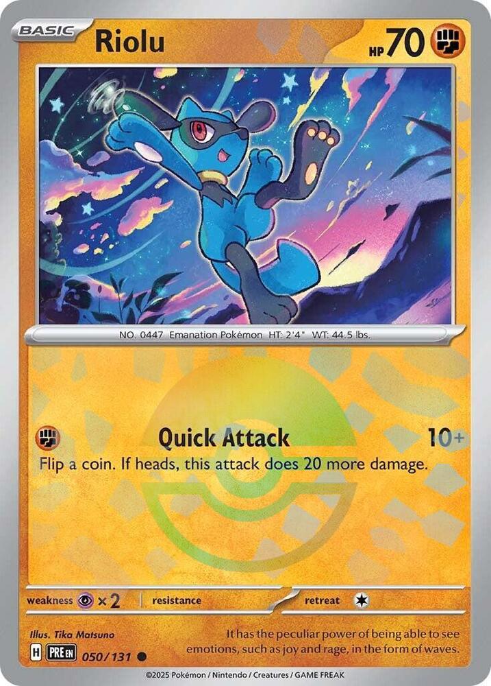 Riolu (050/131) (Poke Ball Pattern) [Scarlet & Violet: Prismatic Evolutions] | Cracking-Singles