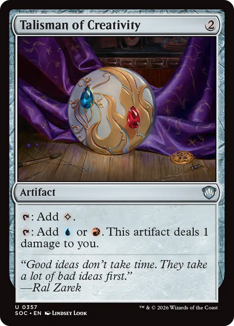 Talisman of Creativity [Secrets of Strixhaven Commander] | Cracking-Singles