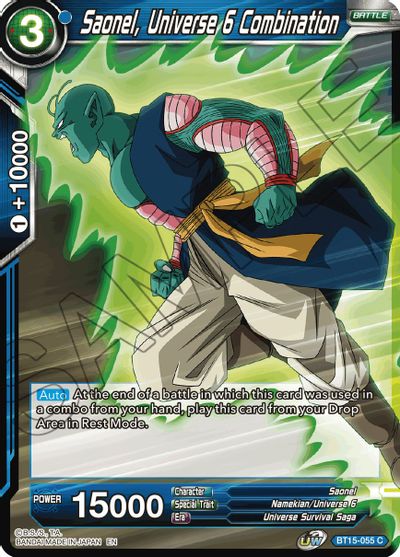 Saonel, Universe 6 Combination (BT15-055) [Saiyan Showdown] | Cracking-Singles