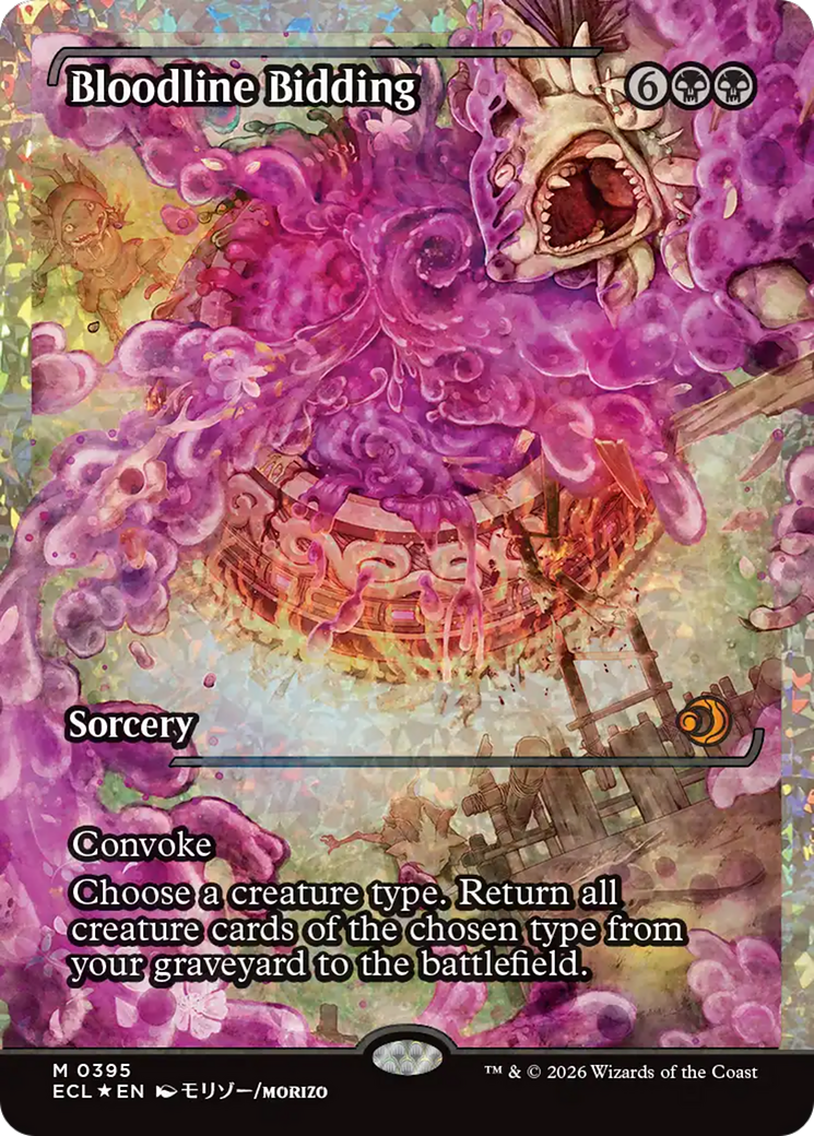 Bloodline Bidding (Showcase) (Fracture Foil) [Lorwyn Eclipsed] | Cracking-Singles